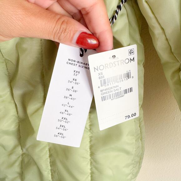 BP. Light Green Quilted Lightweight Jacket - XS - NWT - Picture 4 of 8